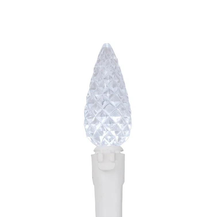 Northlight Seasonal 70-Count Warm White Faceted LED C6 Christmas Lights - 23ft White Wire