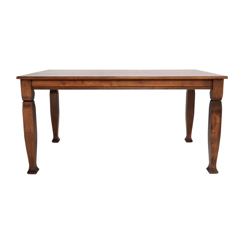 Gracie Oaks Solid Wood Commercial Grade Dining Table with Turned Legs