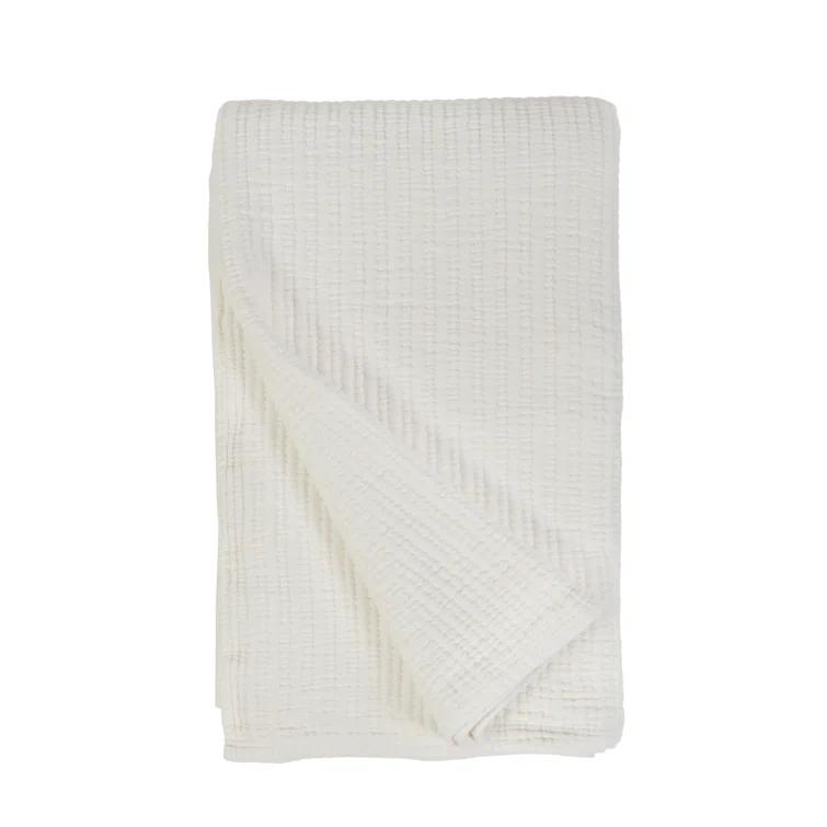 Chatham Cotton Matelasse Coverlet by Pom Pom at Home - Cream / Queen