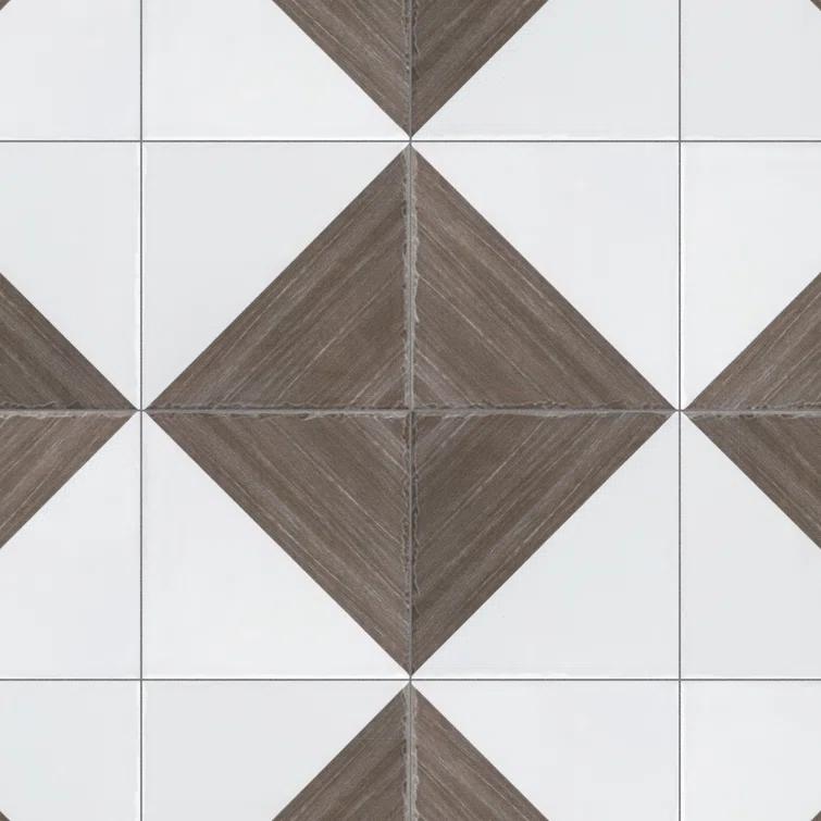 Merola Tile Triangle 6" x 6" Ceramic Patterned Wall Tile