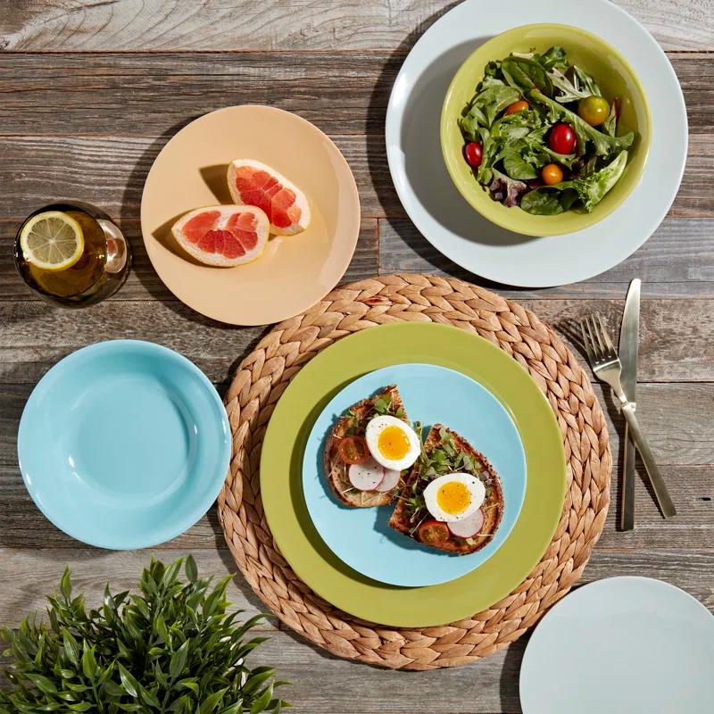 Tabletops Gallery Tabletops Gallery Peacock 12 Piece Melamine Dinnerware Set