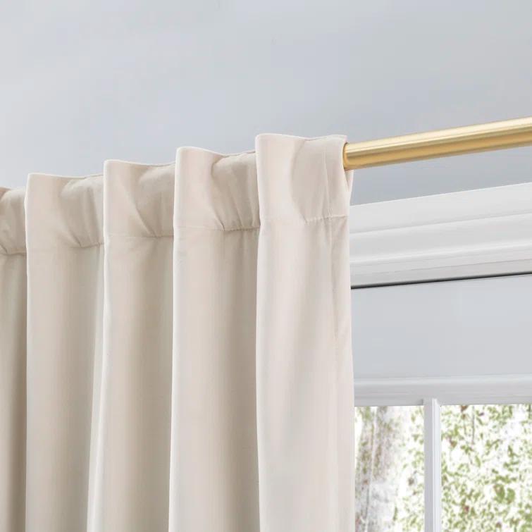 Everly Quinn Premium Velvet Myreon Solid Color Blackout Thermal Rod Pocket Single Curtain Panel Liner