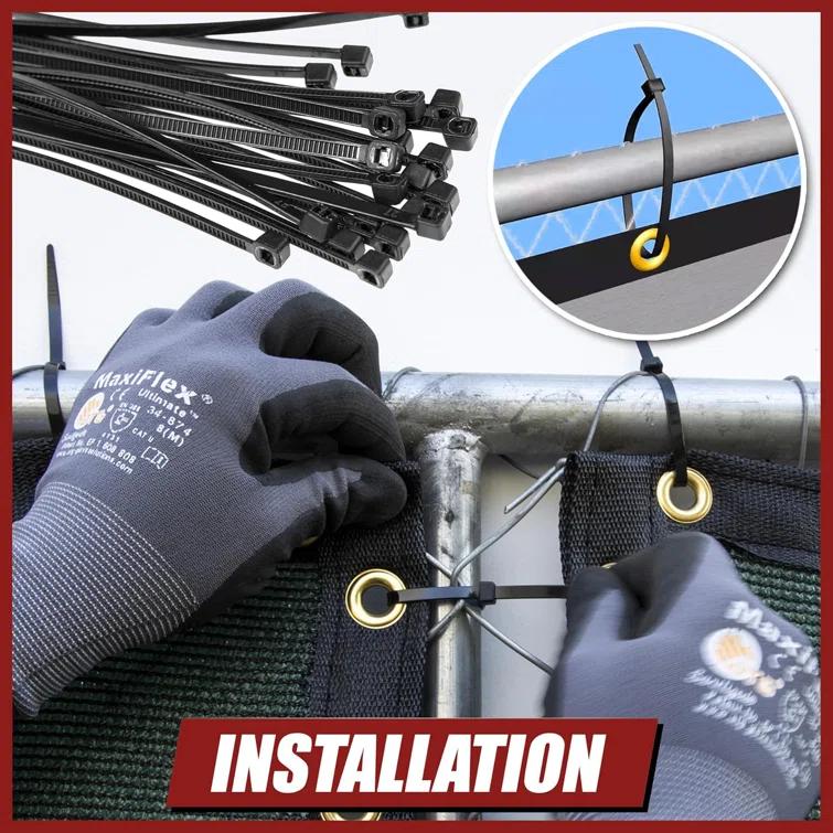 Amgo Amgo Fence Privacy Screen Heavy Duty Windscreen with Bindings & Grommets