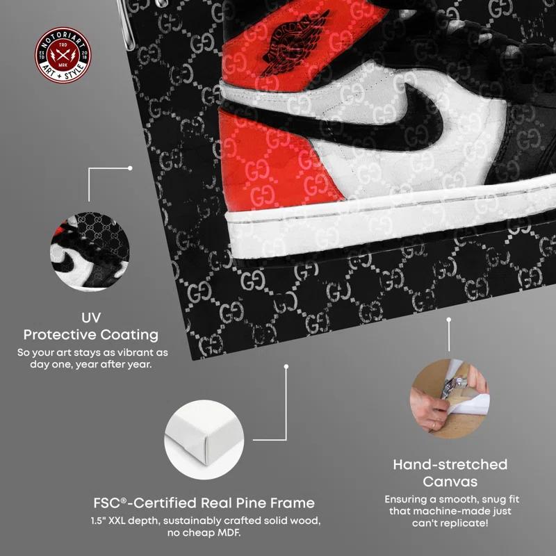 Notori Art Dripping In Glam Sneakers Canvas Sneaker Art Prints by Notoriart