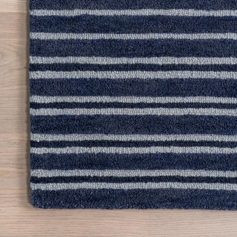Breakwater Bay Pacific Striped Wool Area Rug