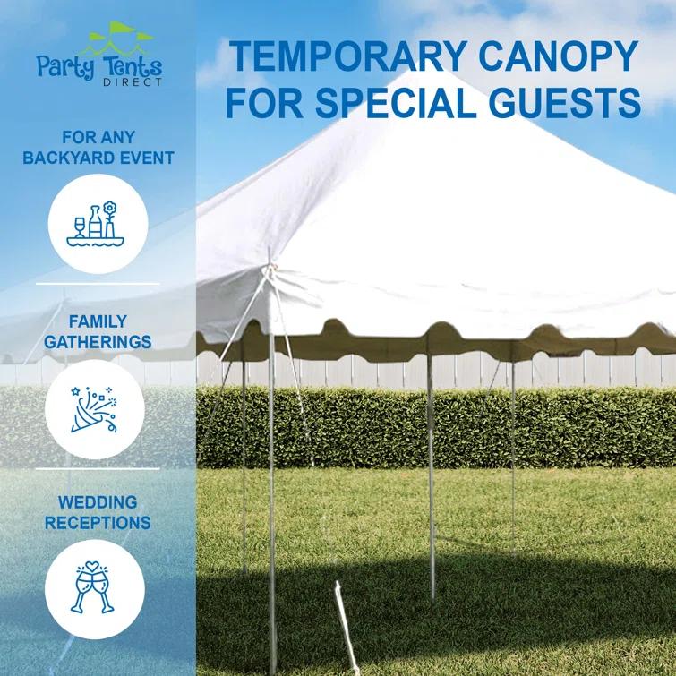 Party Tents Direct 20' x 20' Weekender Pole Party Tent with Sidewalls, Red | Wayfair