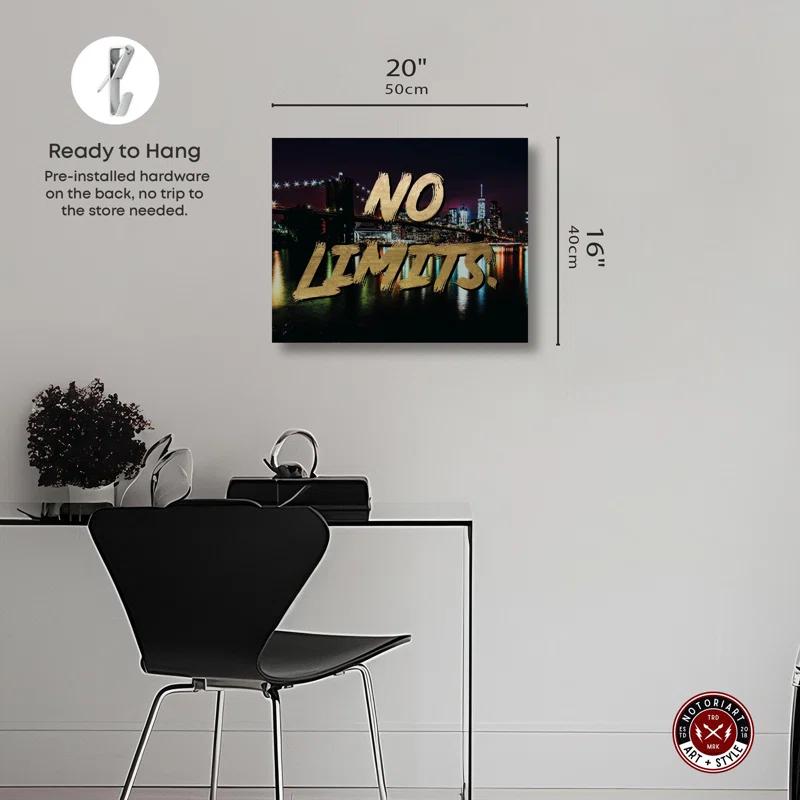Notori Art No Limits Canvas Motivational Quotes For Men Print By Notoriart