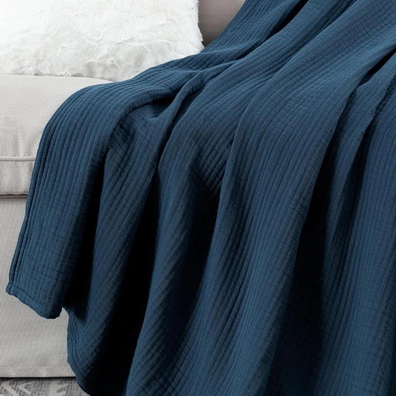 Chezmoi Collection Airy Lightweight 4 Layer Cotton Muslin Blanket