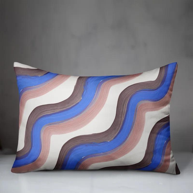 Striped Indoor/Outdoor Reversible Throw Pillow