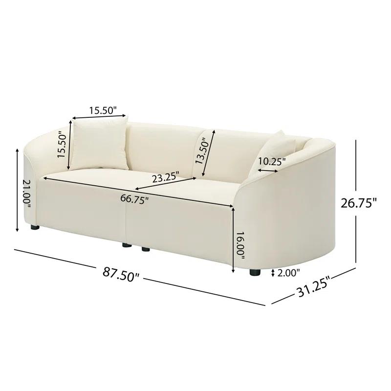 Ebern Designs Kamble Upholstered 2-Seater Sectional Sofa