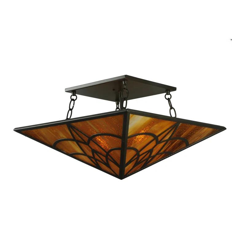 Meyda Lighting Scottsdale Glass Semi Flush Mount