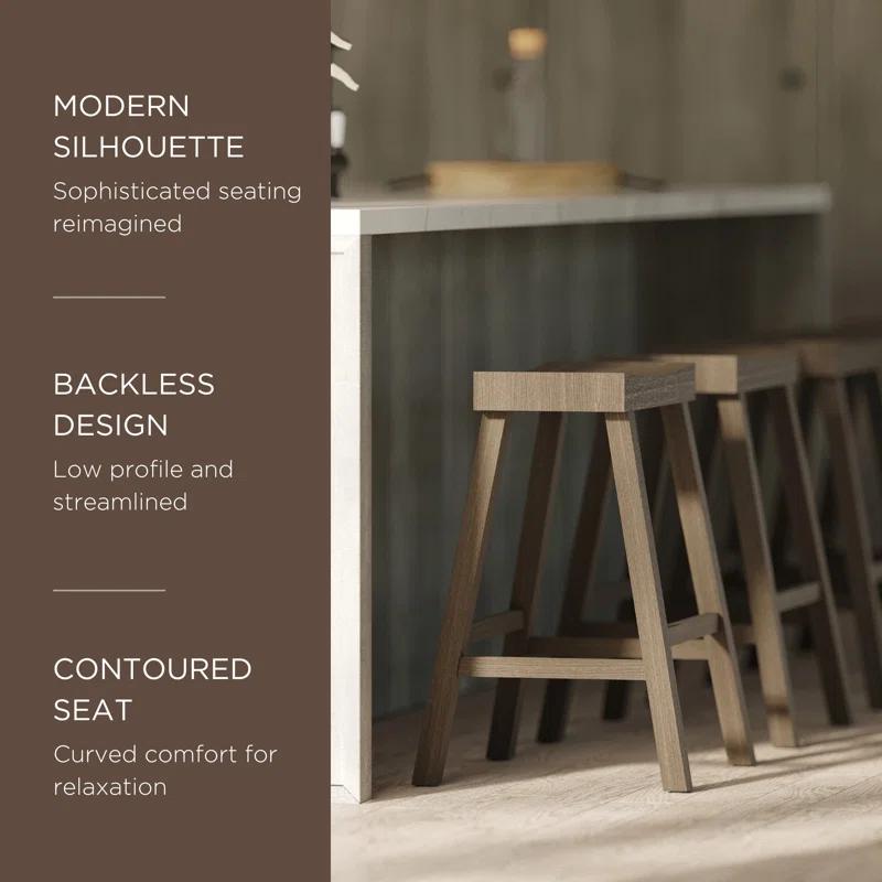 Maven Lane Vincent Wooden Kitchen Bar Stool
