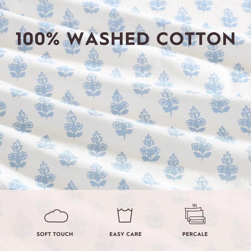 Laura Ashley Printed Cotton Percale Sheet Set