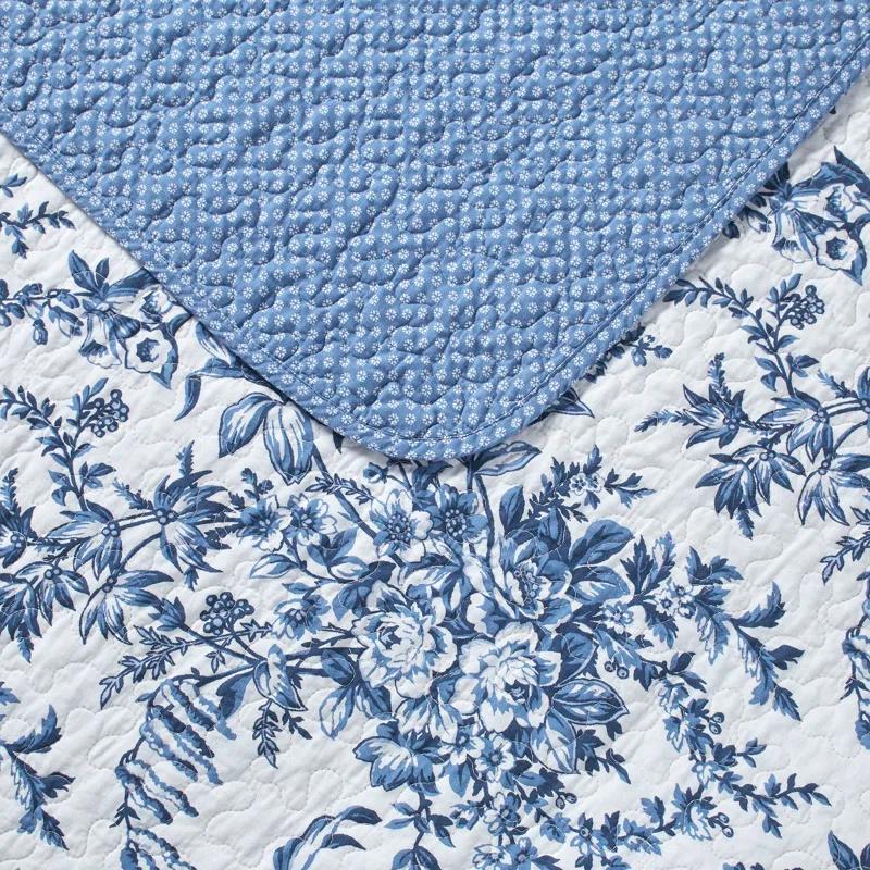 Laura Ashley Laura Ashley Bedford Cotton Reversible Quilt Set