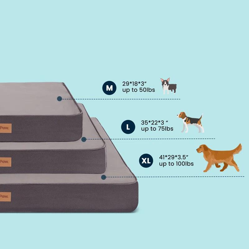 Puppy Paw Orthopedic Polyester Pet Bed