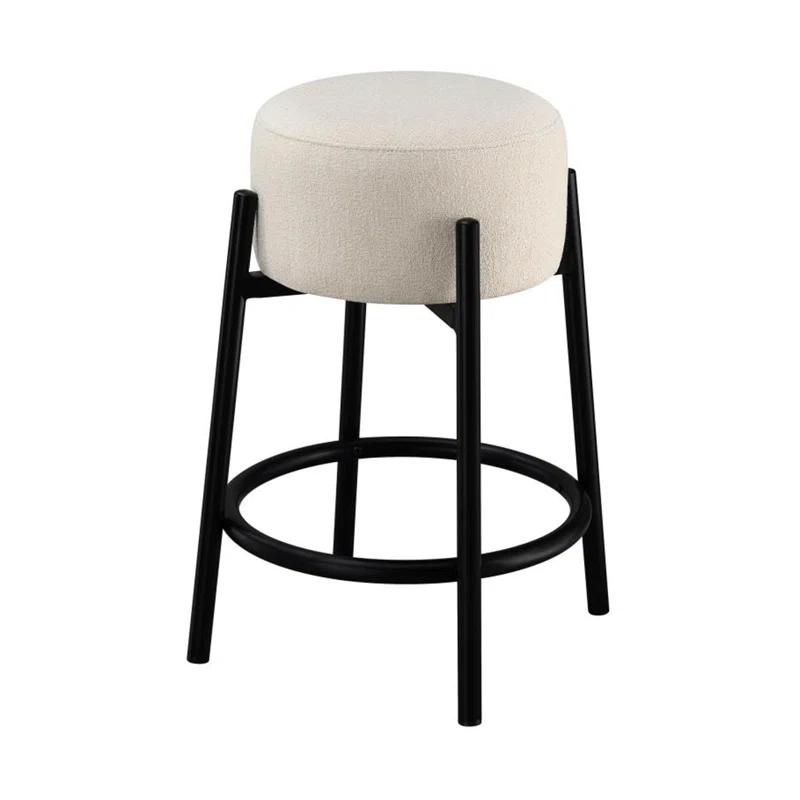 Andrew Home Studio Soto Upholstered Counter Stool with Metal Frame (Set of 2)