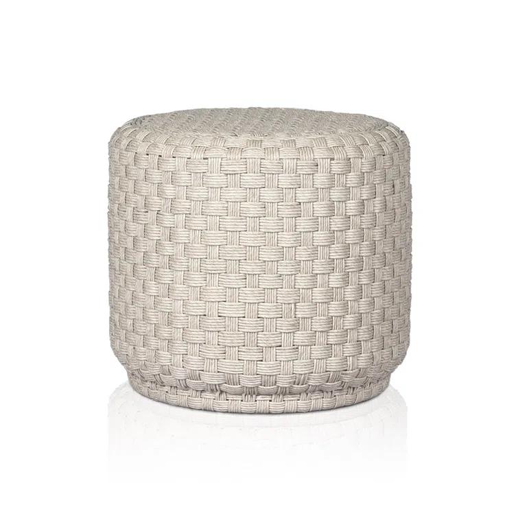 Venetia Indoor / Outdoor Round Side Table by Amber Lewis x Four Hands - Vintage White