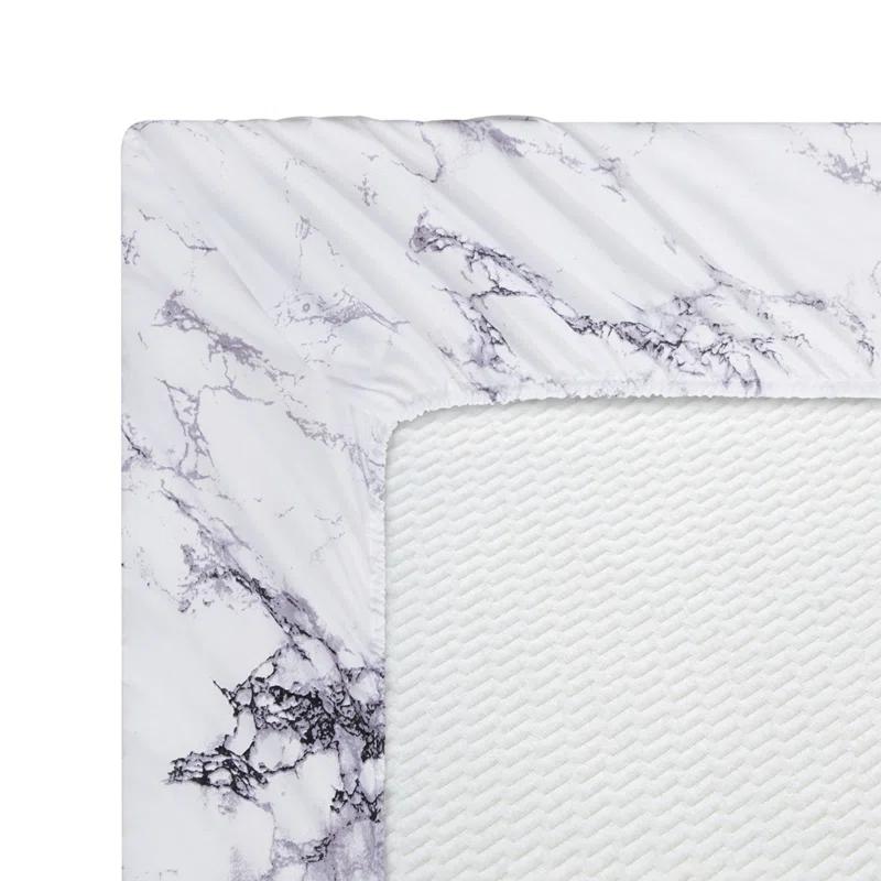 Marina Decoration Percale Machine Printed Marble Sheet Set