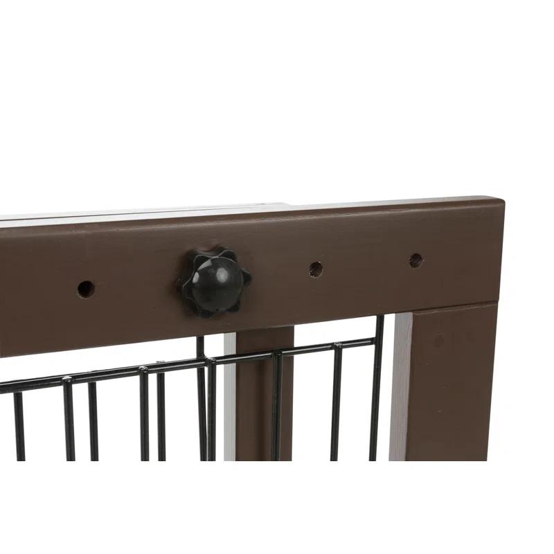 TRIXIE TRIXIE Freestanding Pet Gate with Pet Door, Adjustable Width, 22.5 in Height