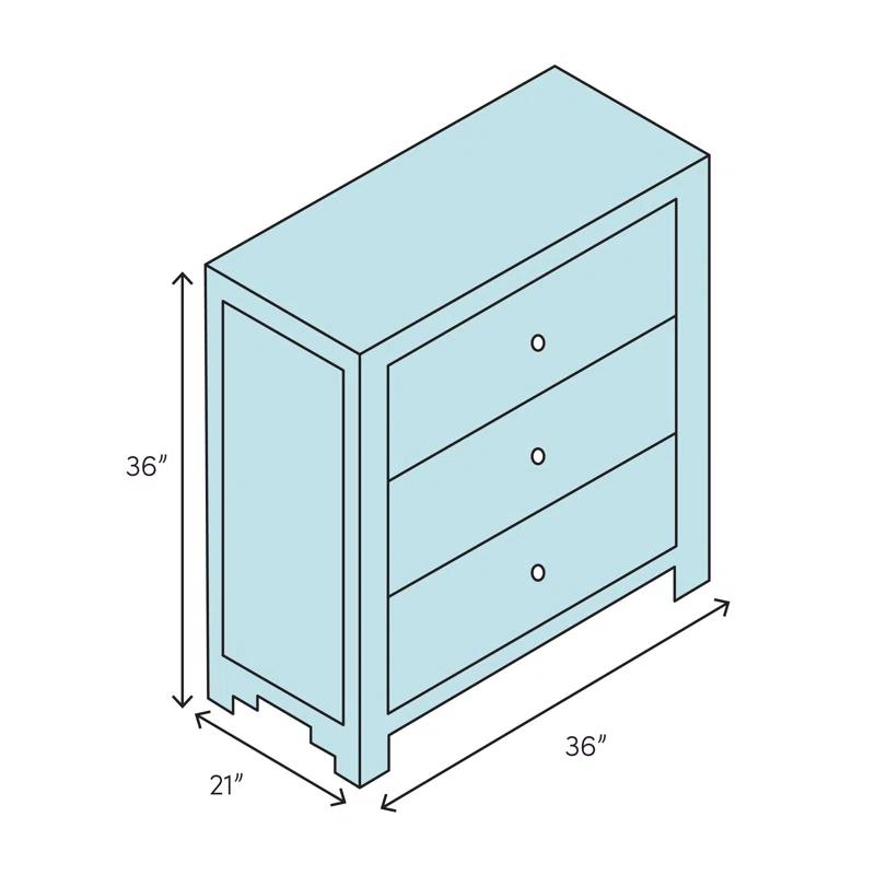 Global Views Scratch Three-Drawer Chest