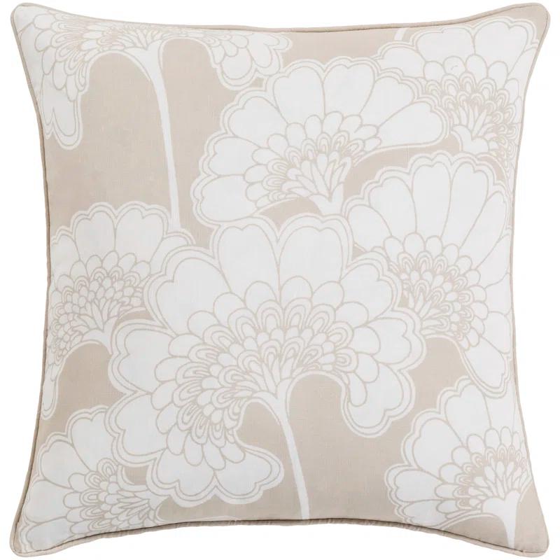Livabliss Japanese Floral Floral Linen Pillow Cover