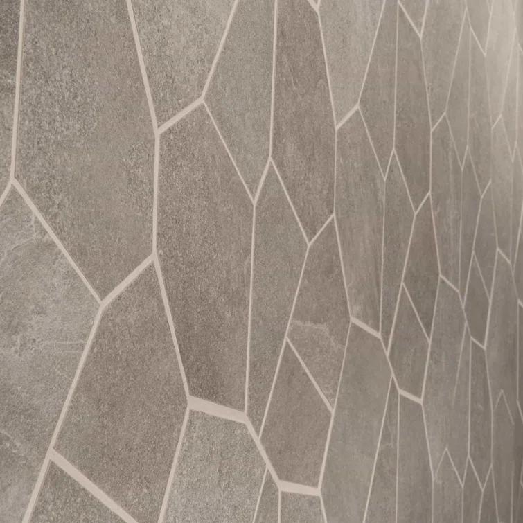 Monolith 11.81 In. X 19.68 In. Organic Pattern Matte Porcelain Mosaic Floor And Wall Tile (1.55 Sq. Ft. / Each)