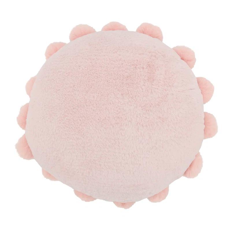 Saro Faux Rabbit Fur Collection Throw Pillow