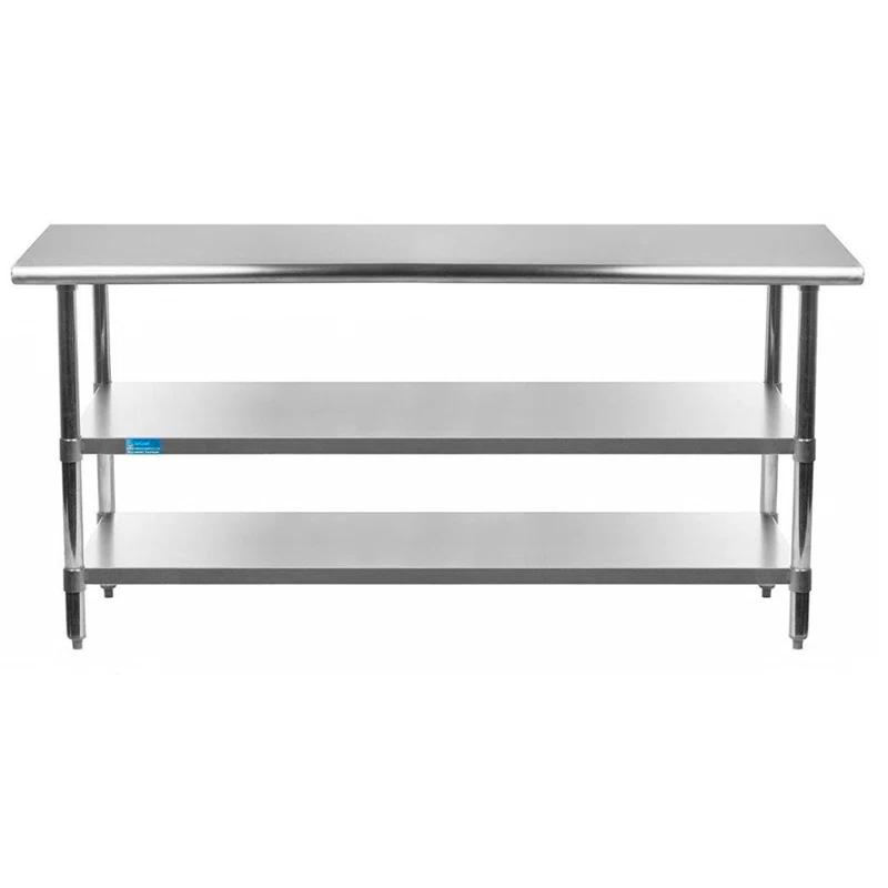Amgood Stainless Steel Work Table with 2 Shelves