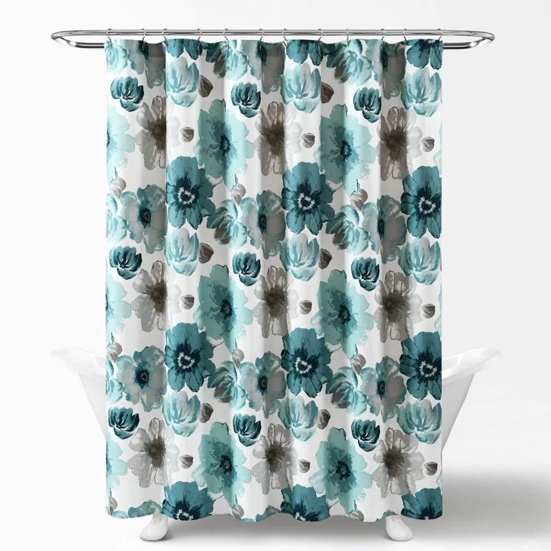 Lush Decor Leah Floral Shower Curtain
