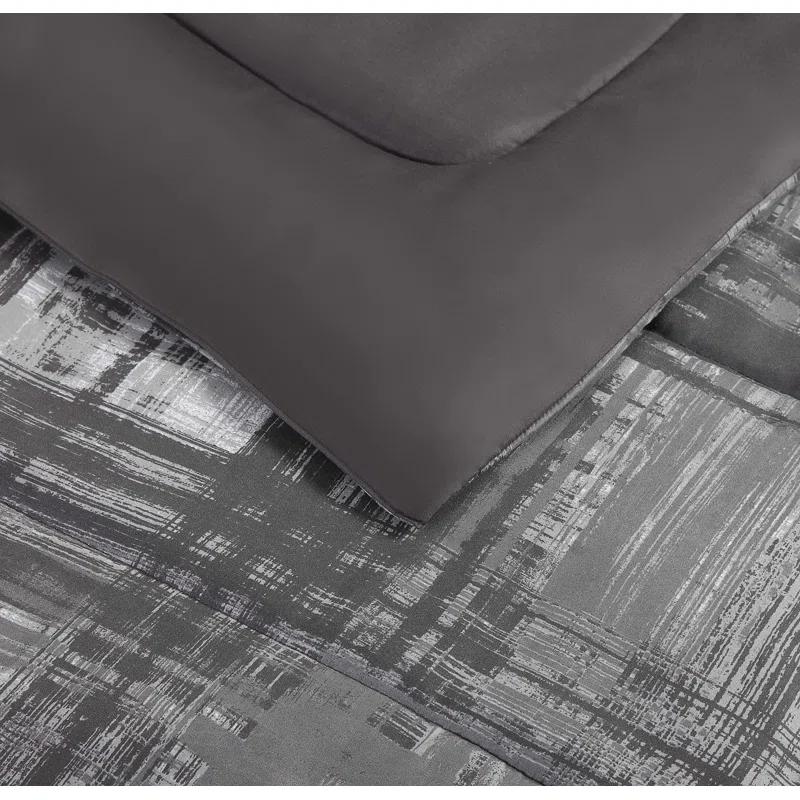 Style 212 Camden Modern & Contemporary Box Stitch Plaid Comforter Set