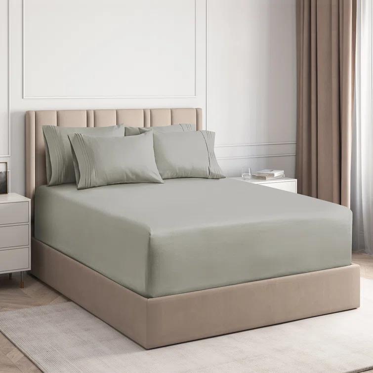 CGK Linens 6 Piece Extra Deep Pocket Ultra Soft & Cooling Sheet Set