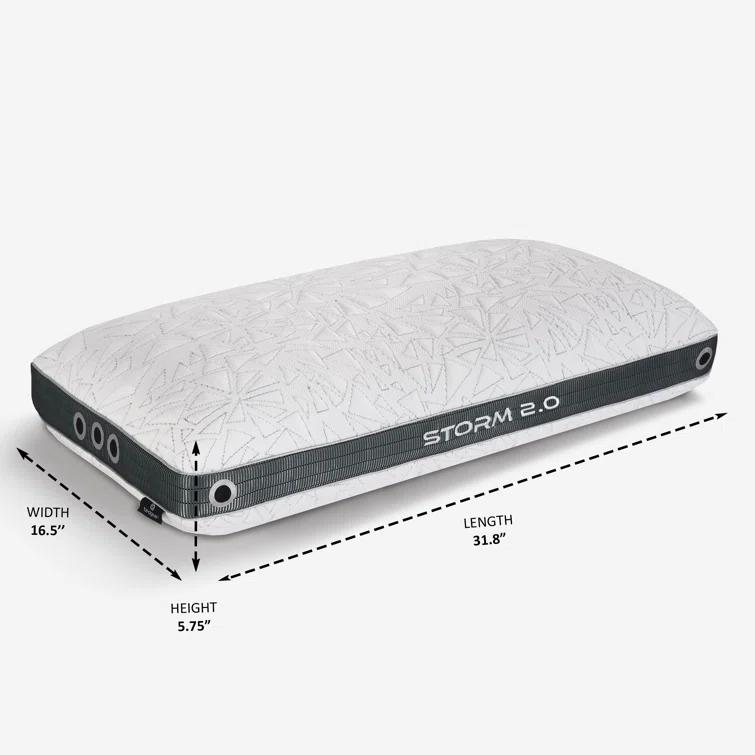 Bedgear Bedgear Storm King Performance Cooling Pillow - Medium Firm Bed Pillow for All Sleep Positions