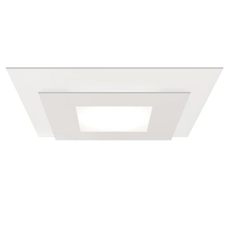 Offset Glass LED Flush Mount