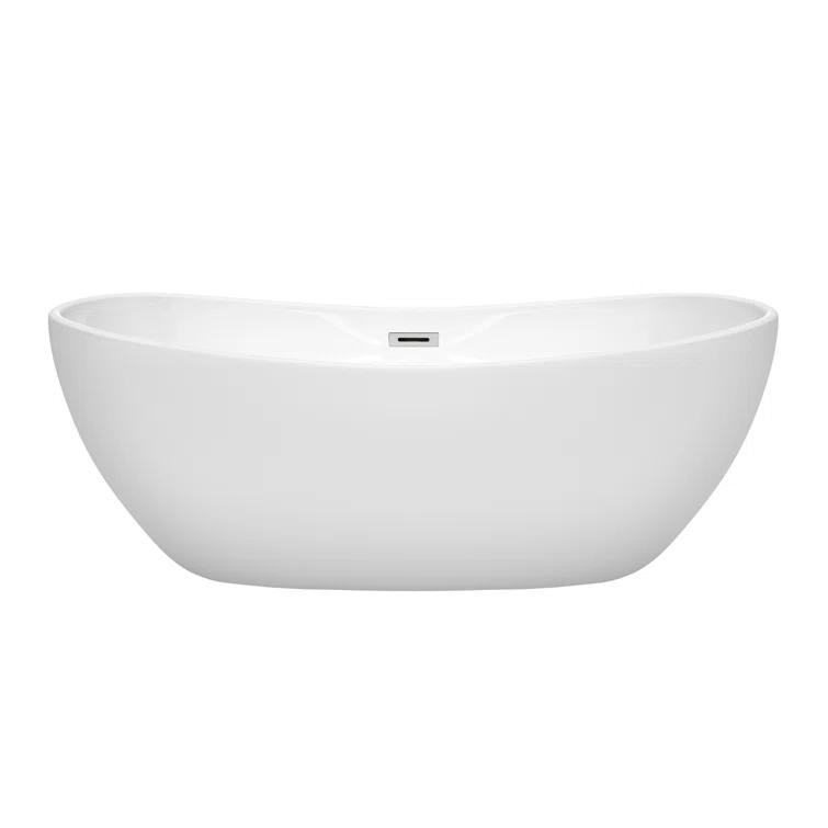 Wyndham Collection Rebecca 65'' x 32'' Freestanding Soaking Acrylic Bathtub WCOBT101465