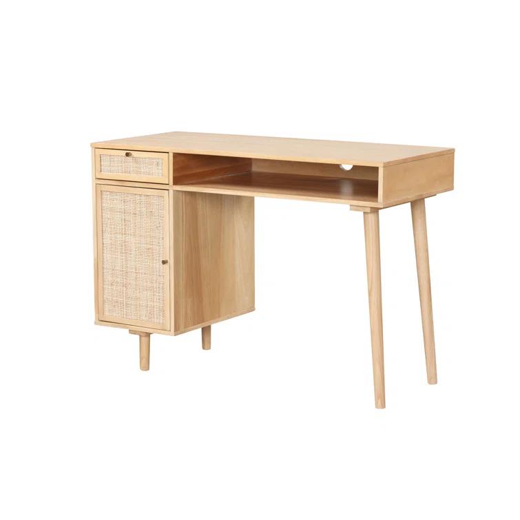 Nathan James Solid Wood Base Computer Desk