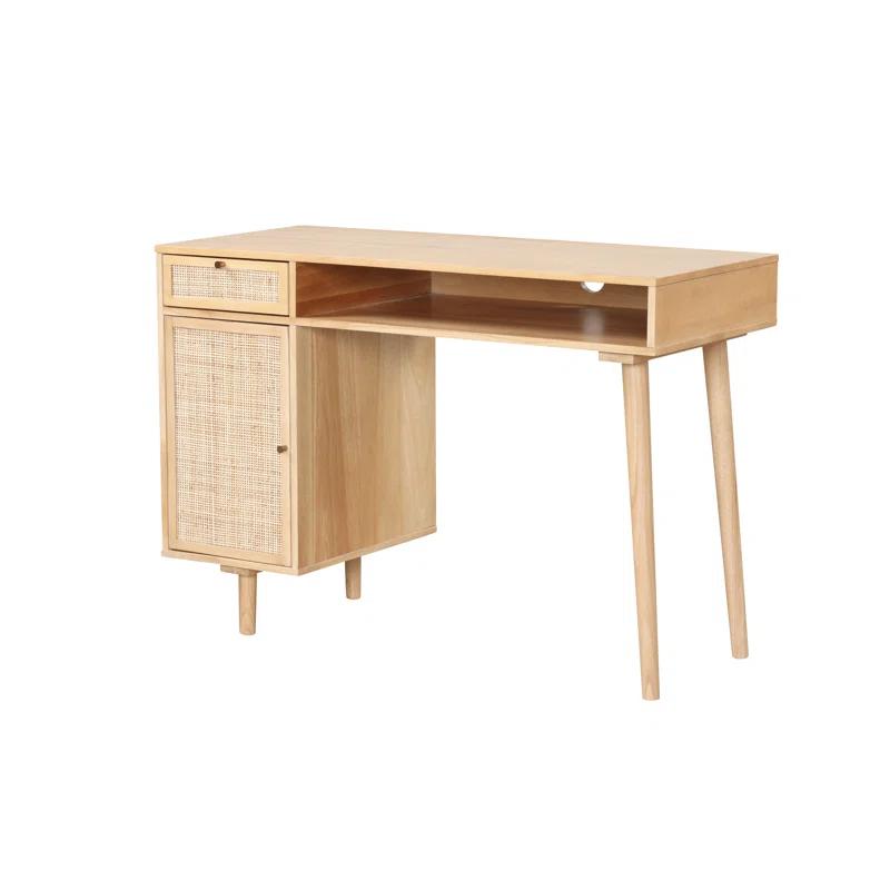 Nathan James Solid Wood Base Computer Desk