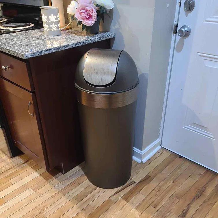 Umbra Venti Plastic Swing Top Kitchen Trash Can - 16 Gallons