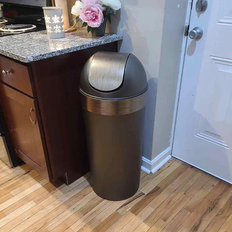 Umbra Venti Plastic Swing Top Trash Can - 16 Gallons