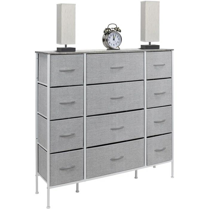 Sorbus Sorbus 12 Drawers Dresser with Steel Frame and Wood Top