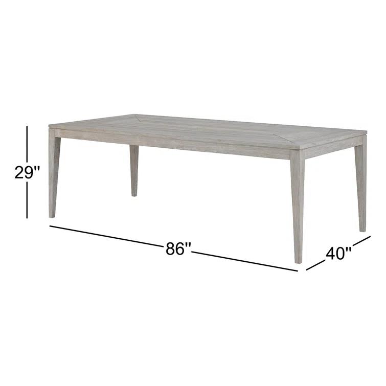 La Jolla Gray Teak Rectangular Formal Dining Table