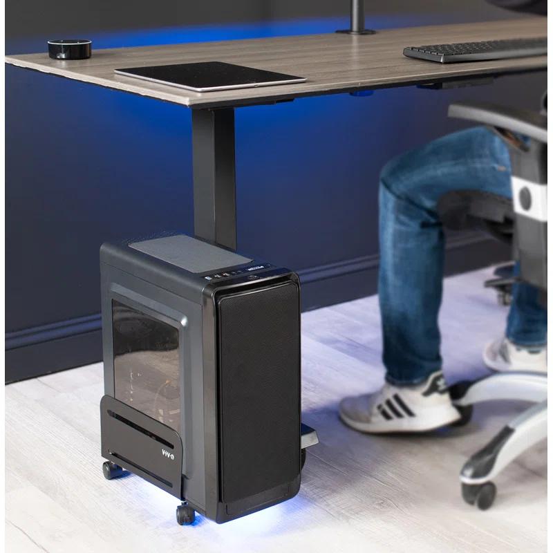 5.2'' H x 14'' W CPU Holder with Wheels