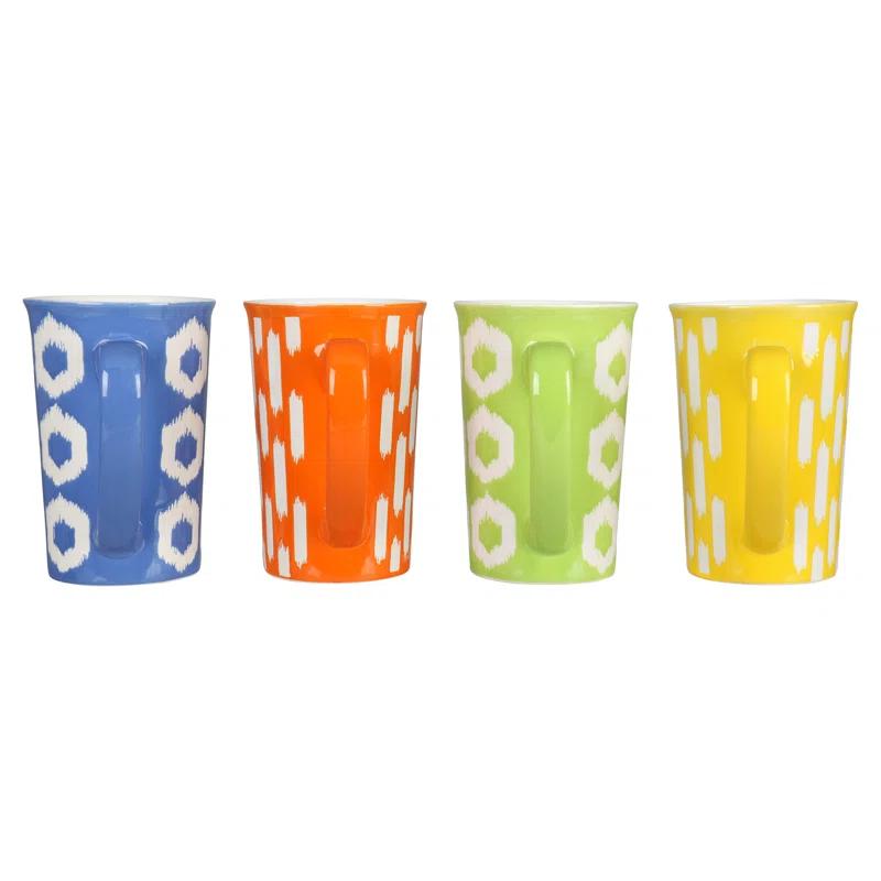 BIA Cordon Bleu BIA Cordon Bleu Set of 4 Assorted 16 oz Ikat Mugs