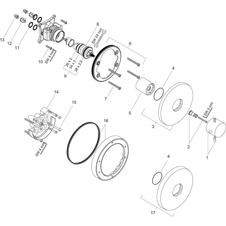 Starck Thermostatic Faucet Trim