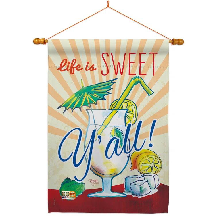 Breeze Decor Double Sided 40'' H x 28'' W Polyester Flag Set