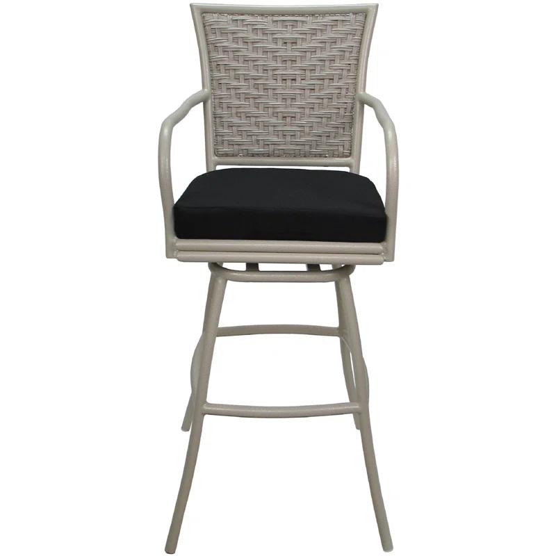 Bay Isle Home™ Outdoor Indoor Bar Stool Extra Tall 34" With Arms