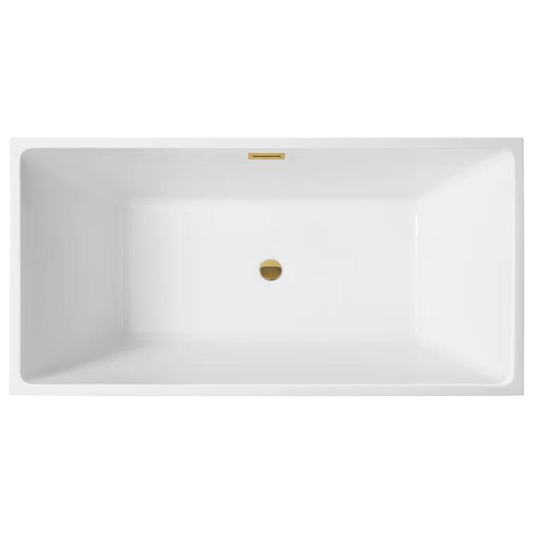 Chloe 59" x 30" Freestanding Soaking Bathtub