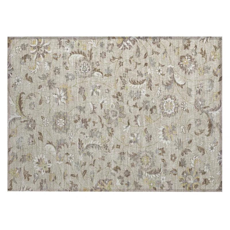 Machine Washable Indoor/Outdoor Chayden ACN1006 Beige 3' x 5' Rug