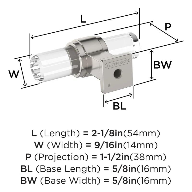 Amerock Glacio 2-1/8 inch (54mm) Length