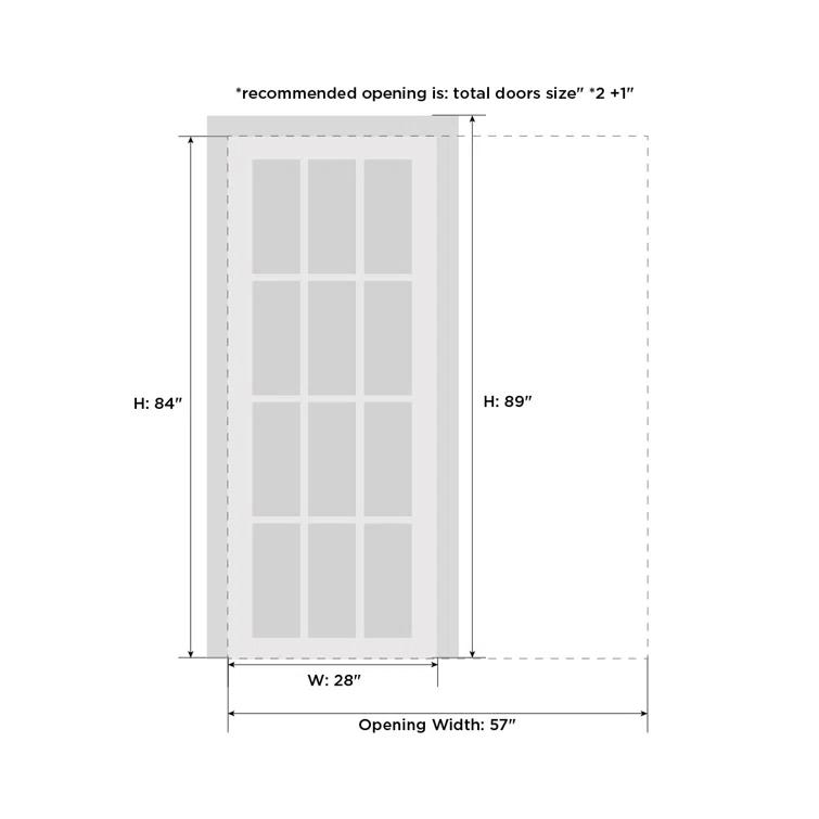 SARTODOORS Quadro Paneled Sliding Closet Door