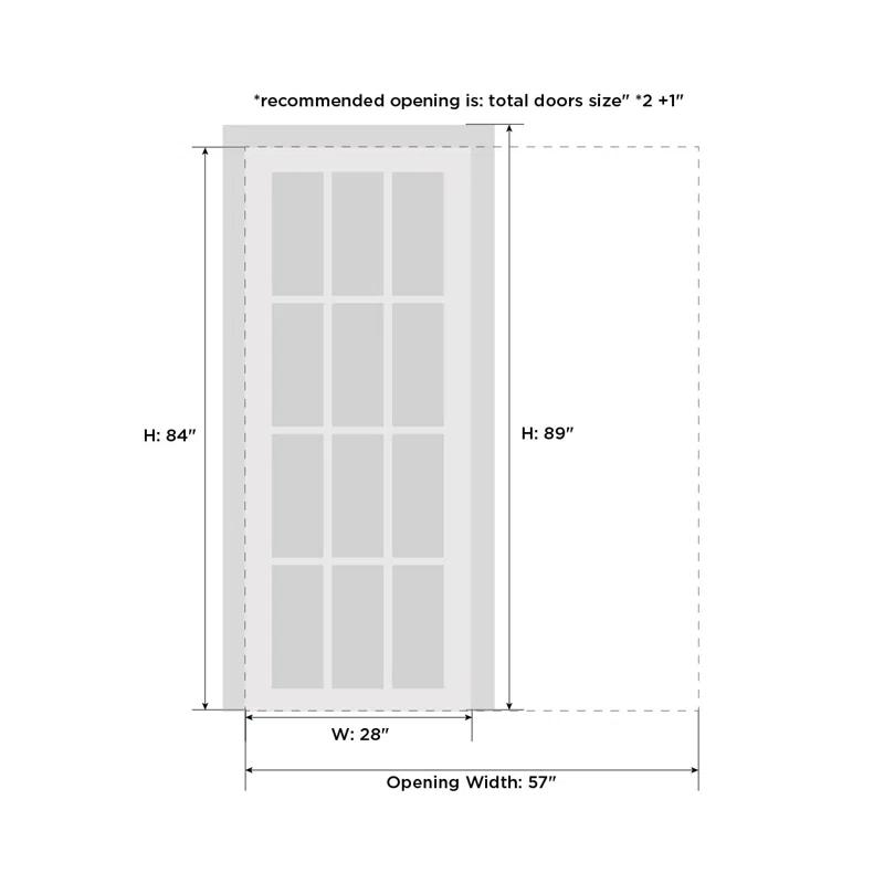SARTODOORS Quadro Paneled Sliding Closet Door